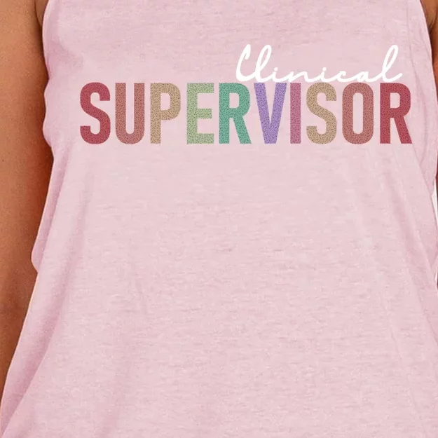 Funny Clinical Supervisor Gift Women's Knotted Racerback Tank