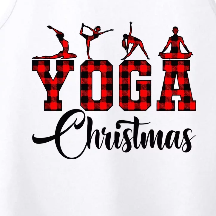 Funny Christmas Santa Claus Meditating Yoga Lover Instructor Performance Tank