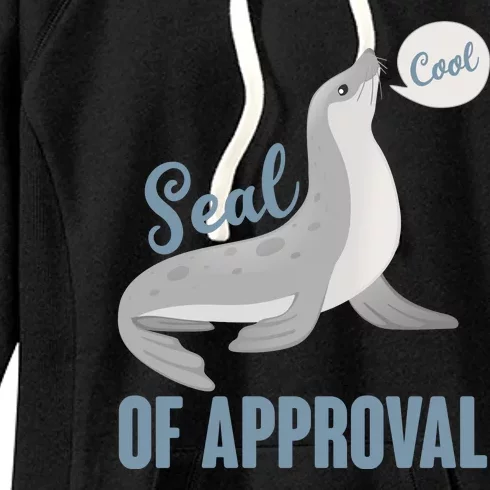 Funny Cute Seal Of Approval Women's Fleece Hoodie