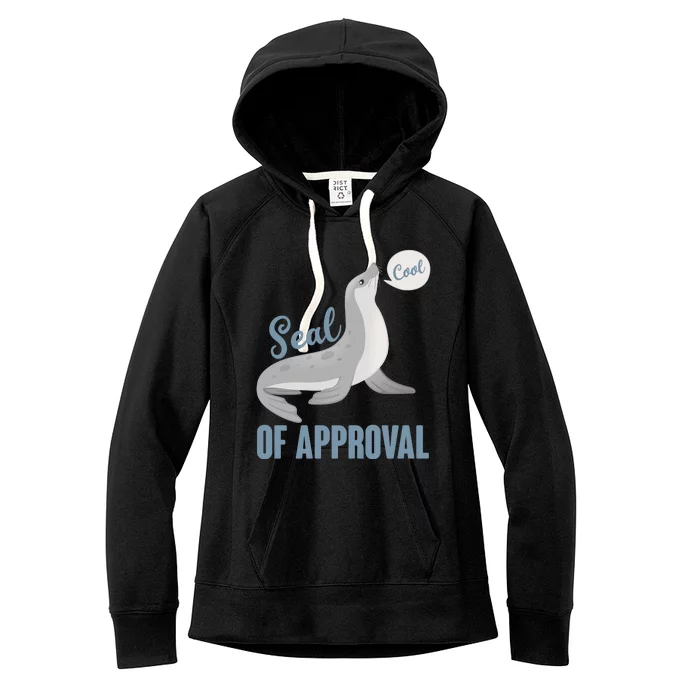 Funny Cute Seal Of Approval Women's Fleece Hoodie