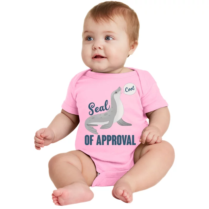 Funny Cute Seal Of Approval Baby Bodysuit