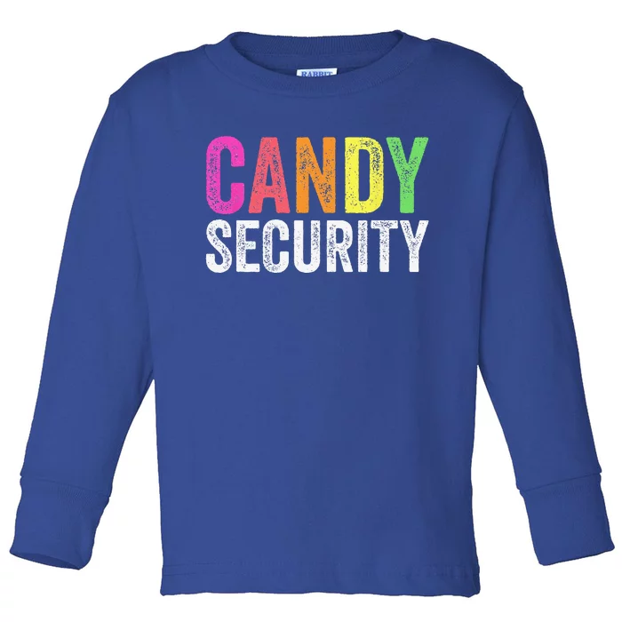 Funny Candy Security Halloween Costume Toddler Long Sleeve Shirt