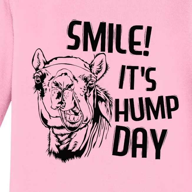 Funny Camel Smile! ItS Hump Day Funny Hump Day Baby Long Sleeve Bodysuit