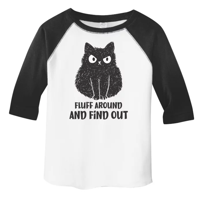 Funny Cat Shirt Fluff Around and Find Out Toddler Fine Jersey T-Shirt