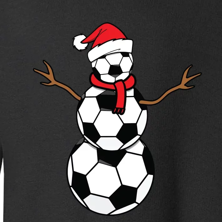 Funny Christmas Soccer Balls Santa Snowman Toddler Sweatshirt