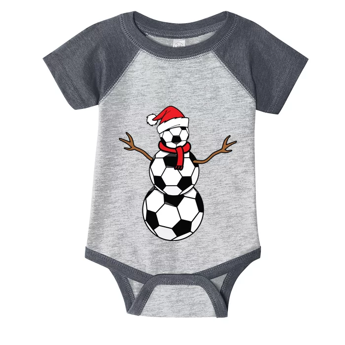 Funny Christmas Soccer Balls Santa Snowman Infant Baby Jersey Bodysuit