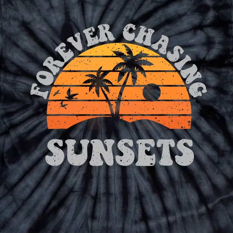 Forever Chasing Sunsets Funny Retro Sunset Photographer Men Tie-Dye T-Shirt