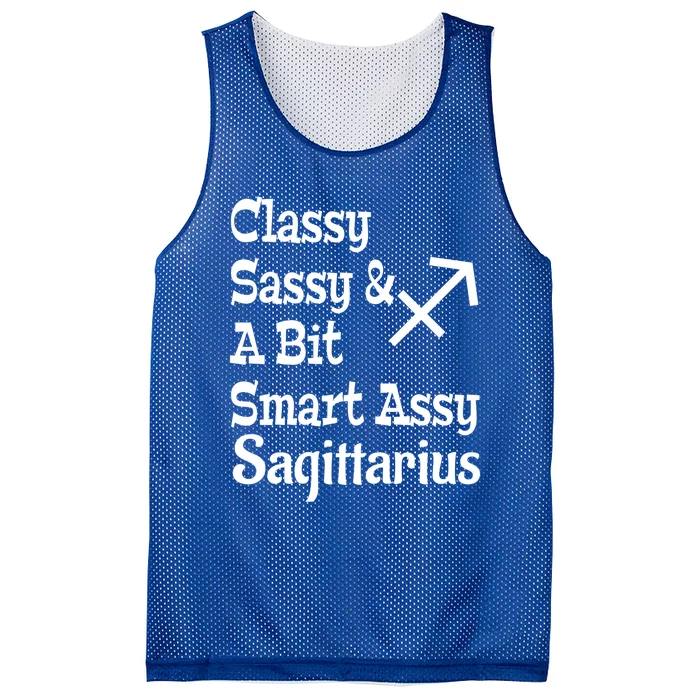 Funny Classy Sassy And A Bit Smart Assy Sagittarius Zodiac Funny Gift Mesh Reversible Basketball Jersey Tank