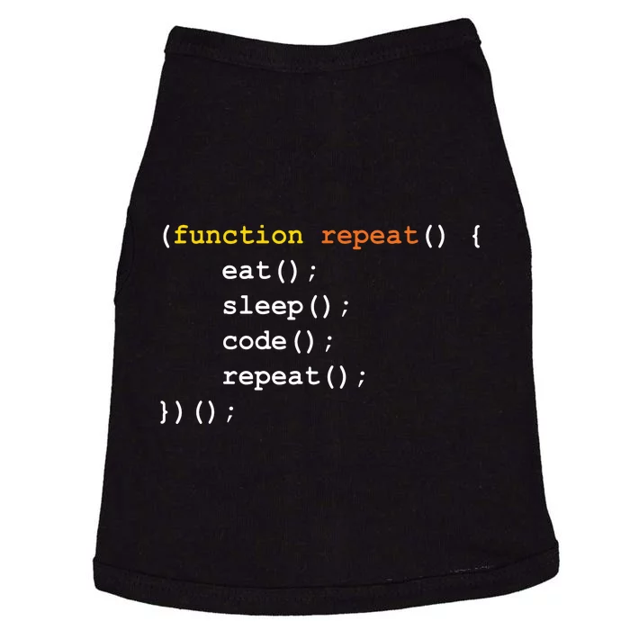 Funny Computer Science Programmer Eat Sleep Code Doggie Tank