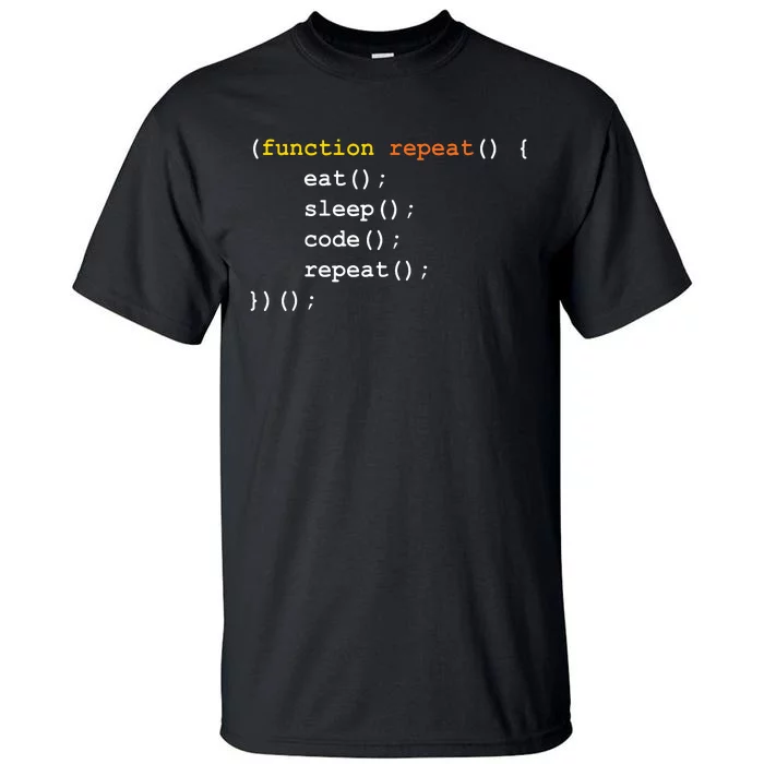 Funny Computer Science Programmer Eat Sleep Code Tall T-Shirt