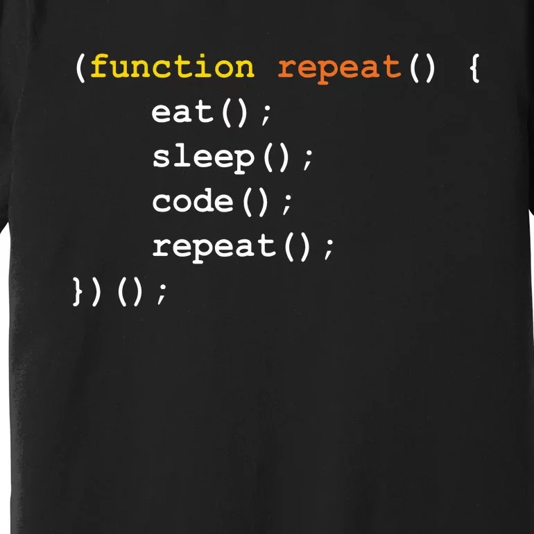 Funny Computer Science Programmer Eat Sleep Code Premium T-Shirt