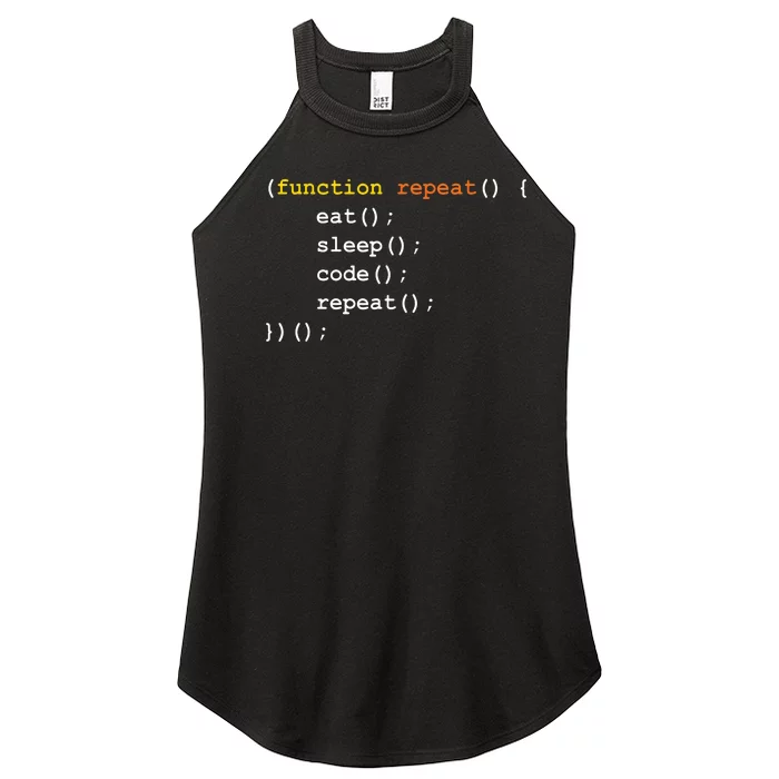 Funny Computer Science Programmer Eat Sleep Code Women’s Perfect Tri Rocker Tank