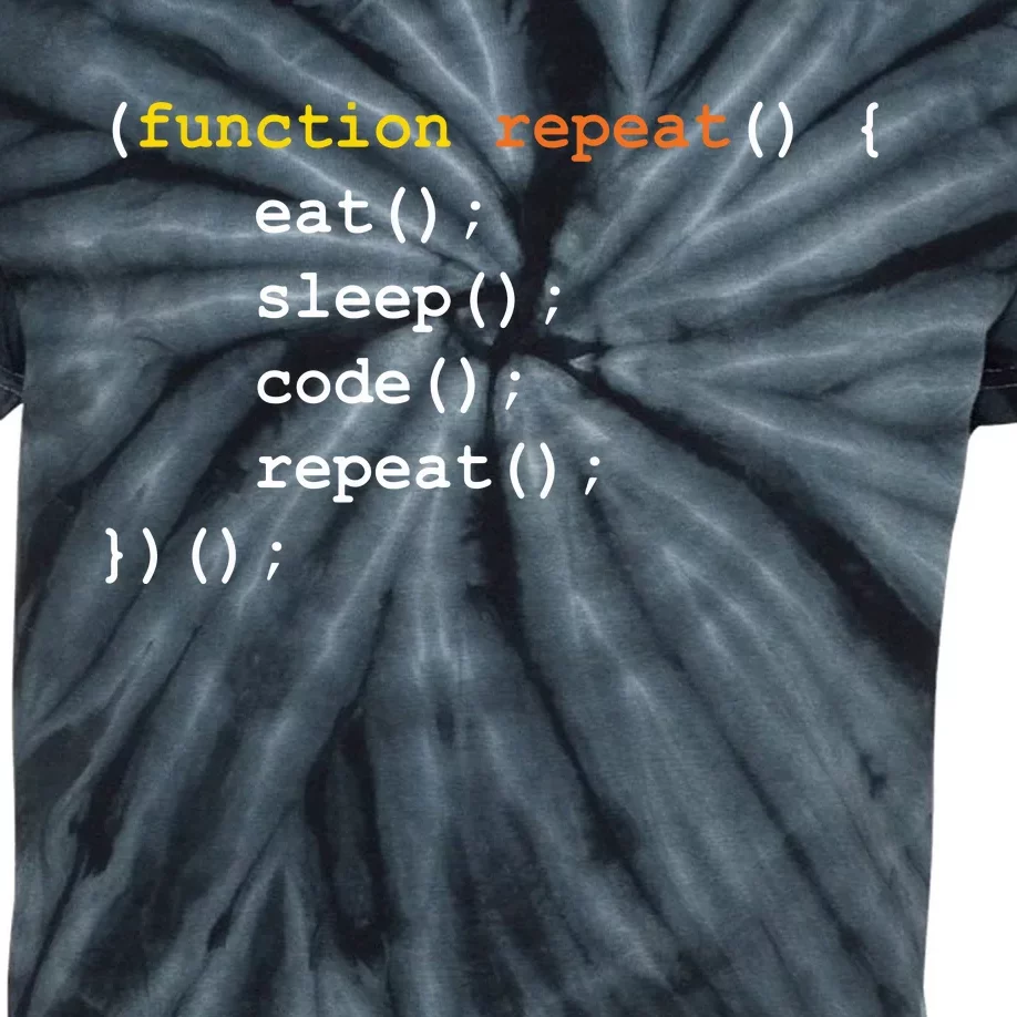 Funny Computer Science Programmer Eat Sleep Code Kids Tie-Dye T-Shirt