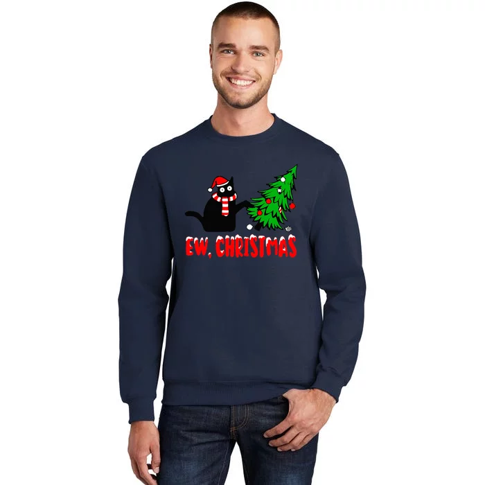 Funny Cats Sarcastic Anti Christmas Cats Tall Sweatshirt