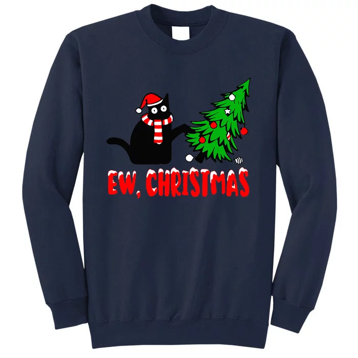 Funny Cats Sarcastic Anti Christmas Cats Tall Sweatshirt