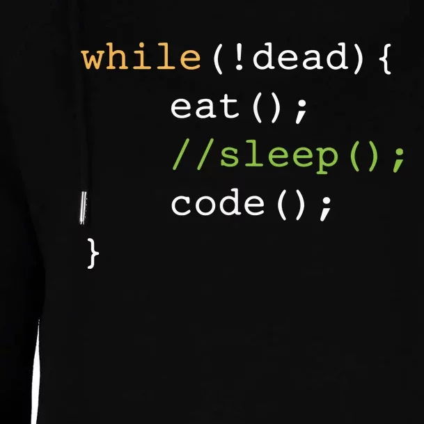 Funny Computer Science Programmer Eat Sleep Code Womens Funnel Neck Pullover Hood