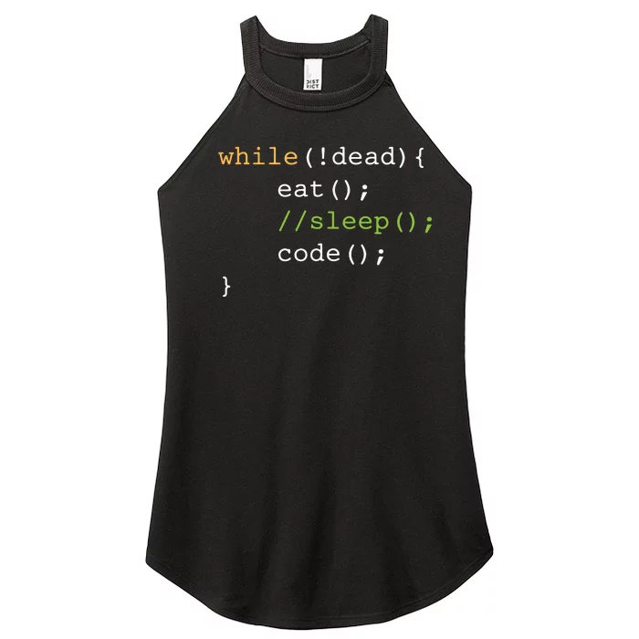 Funny Computer Science Programmer Eat Sleep Code Women’s Perfect Tri Rocker Tank