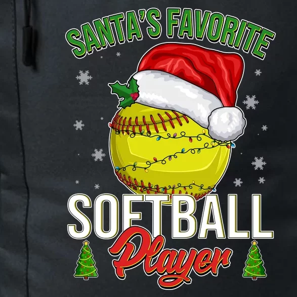 Funny Christmas Santa's Favorite Softball Player Daily Commute Backpack