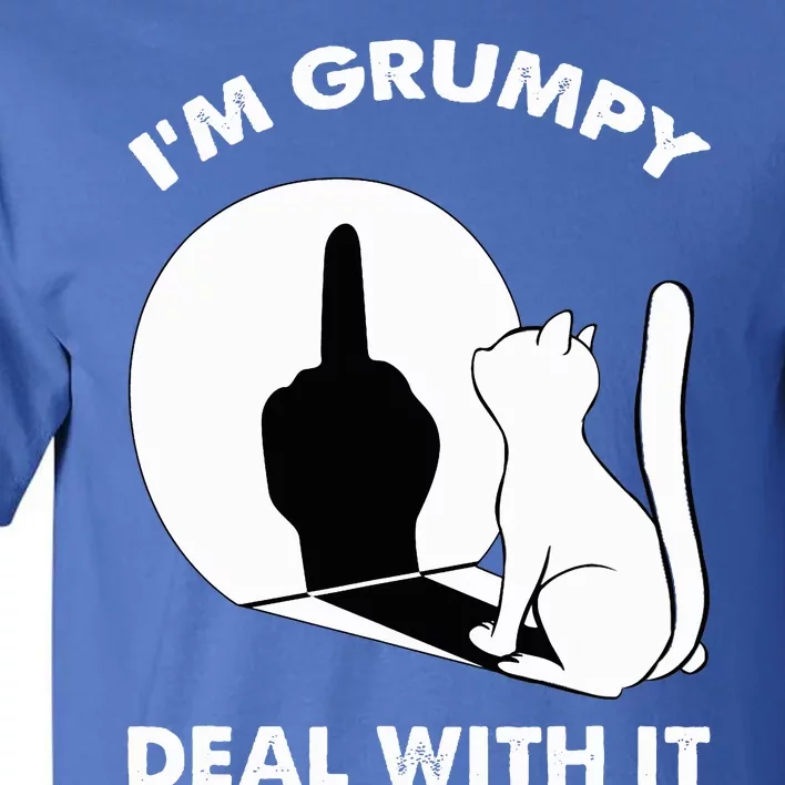 Funny Cat Shadow I'm Grumpy Deal With It Tall T-Shirt