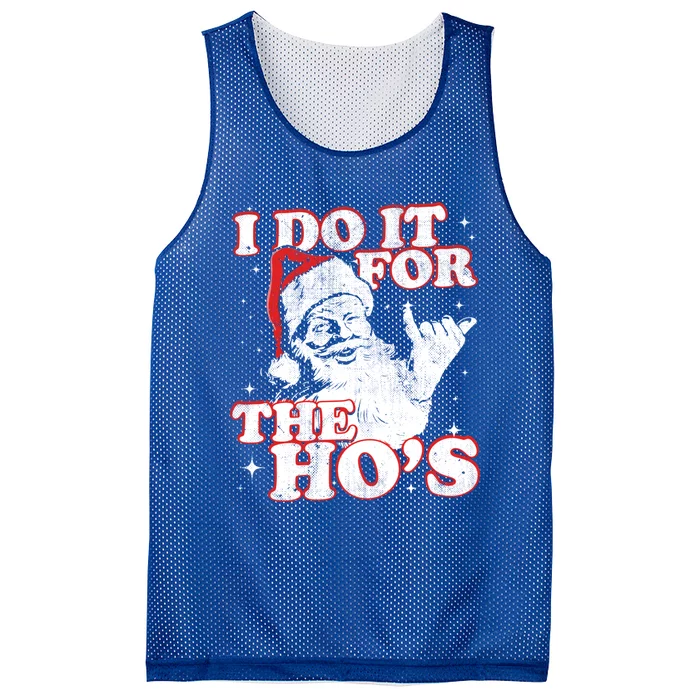 Funny Christmas Santa Shaka I Do It For The Hos Vintage Funny Gift Mesh Reversible Basketball Jersey Tank