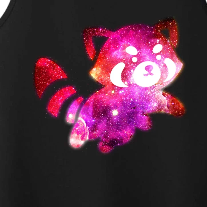 Funny Cute Space Galaxy Red Panda Performance Tank