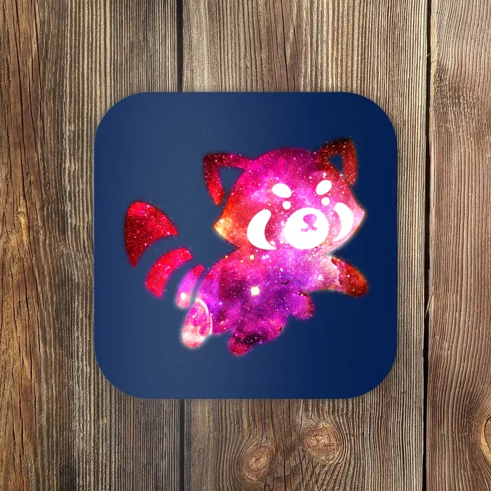 Funny Cute Space Galaxy Red Panda Coaster