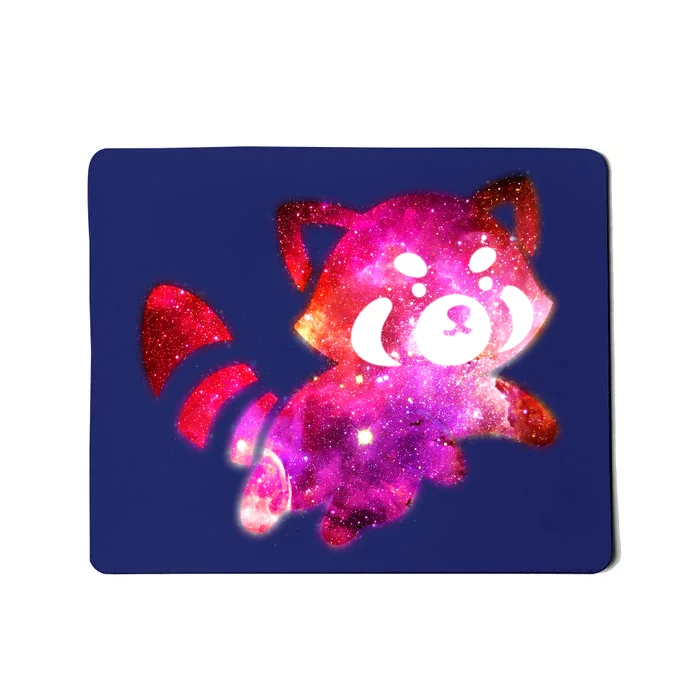 Funny Cute Space Galaxy Red Panda Mousepad