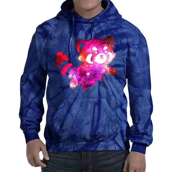 Funny Cute Space Galaxy Red Panda Tie Dye Hoodie