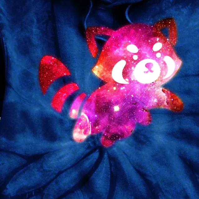 Funny Cute Space Galaxy Red Panda Tie Dye Hoodie