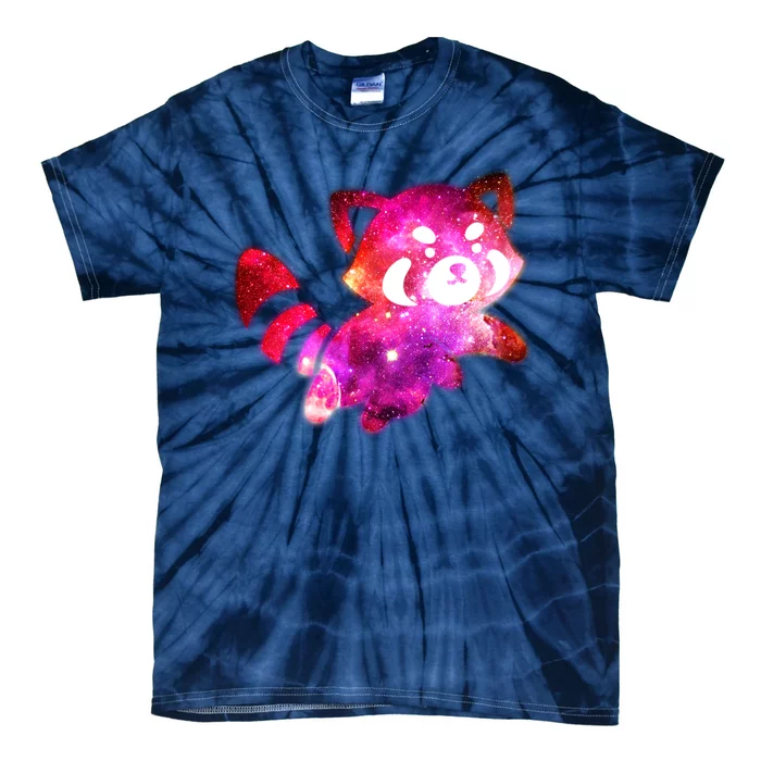 Funny Cute Space Galaxy Red Panda Tie-Dye T-Shirt