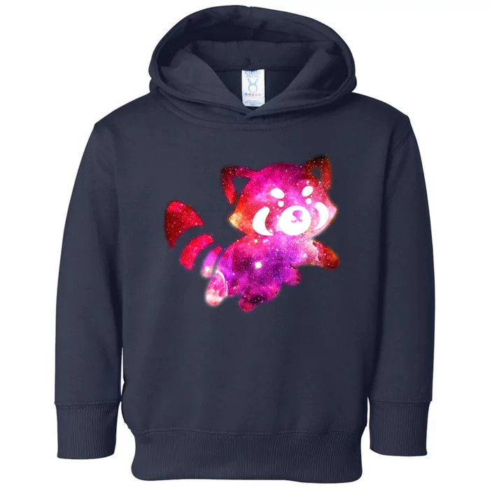 Funny Cute Space Galaxy Red Panda Toddler Hoodie