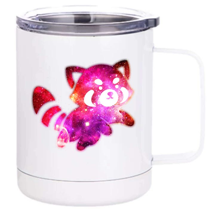 Funny Cute Space Galaxy Red Panda Front & Back 12oz Stainless Steel Tumbler Cup