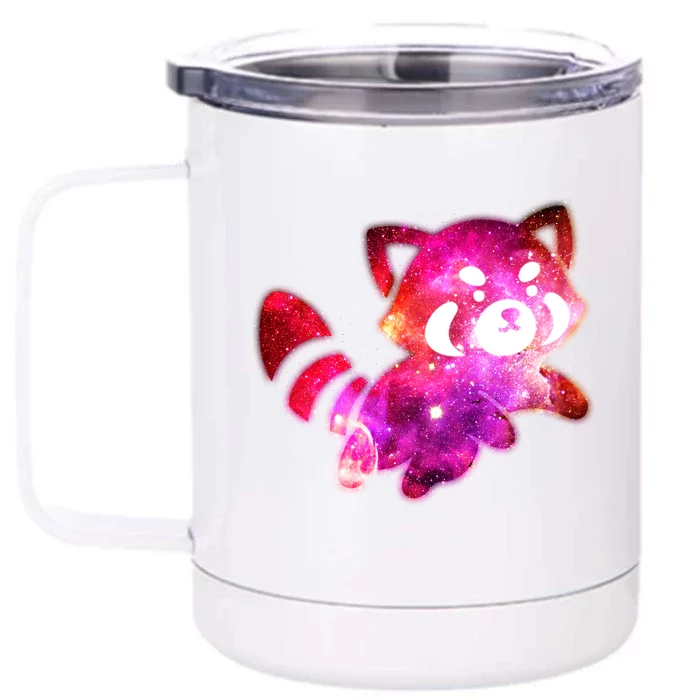 Funny Cute Space Galaxy Red Panda Front & Back 12oz Stainless Steel Tumbler Cup