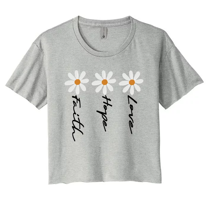 Faith Cross Sublimation Women's Crop Top Tee