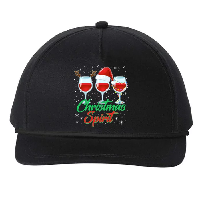 Funny Christmas Spirit Wine Lover Snapback Five-Panel Rope Hat