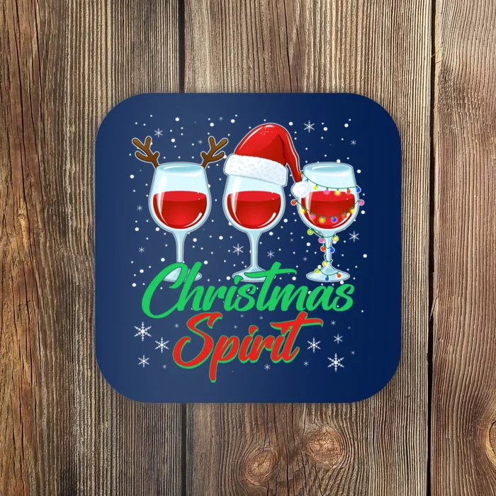 Funny Christmas Spirit Wine Lover Coaster