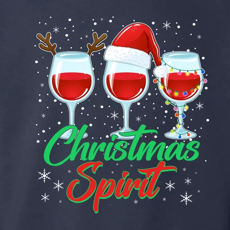 Funny Christmas Spirit Wine Lover Toddler Hoodie