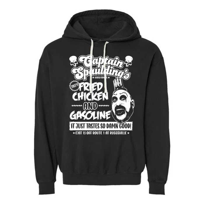 Funny Captain Spaulding's Fried Chicken And Gasoline Garment-Dyed Fleece Hoodie