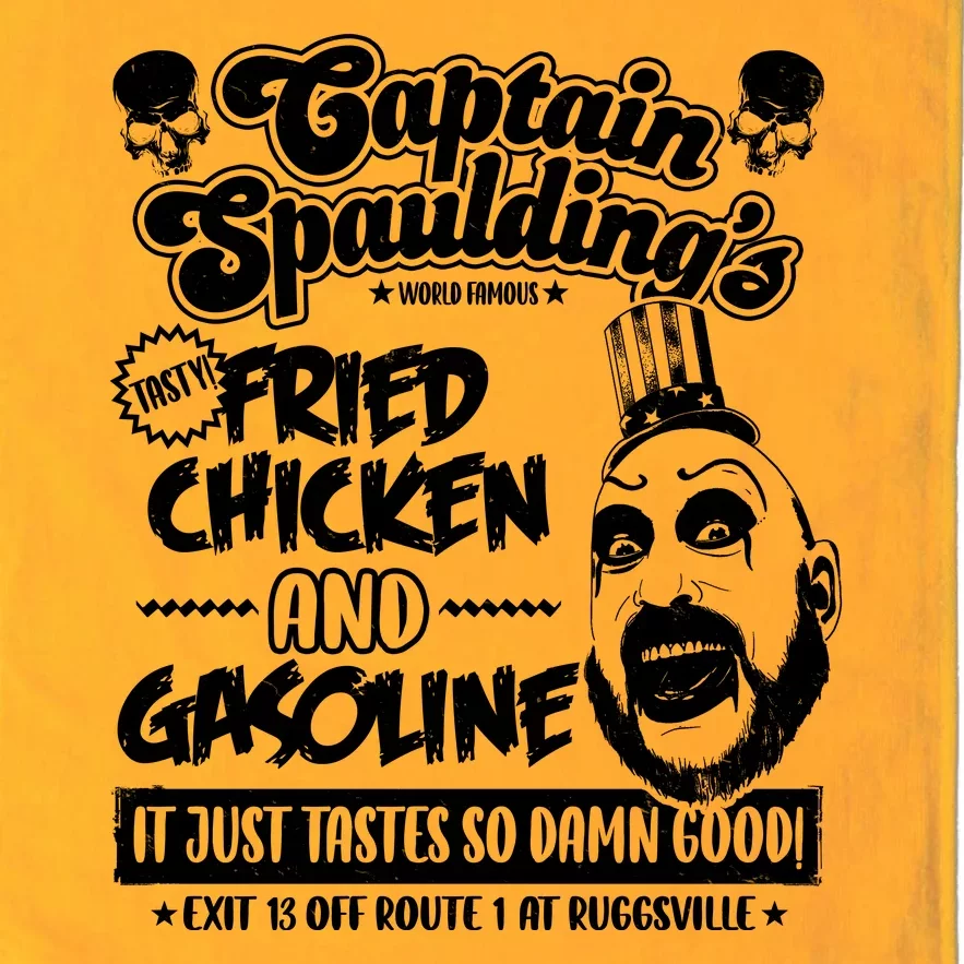 Funny Captain Spaulding's Fried Chicken And Gasoline Platinum Collection Golf Towel