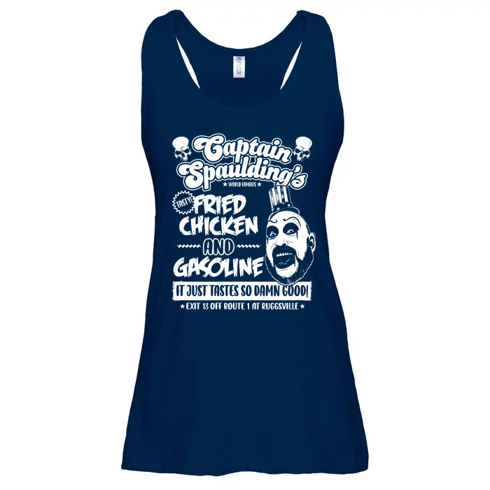 Funny Captain Spaulding's Fried Chicken And Gasoline Ladies Essential Flowy Tank