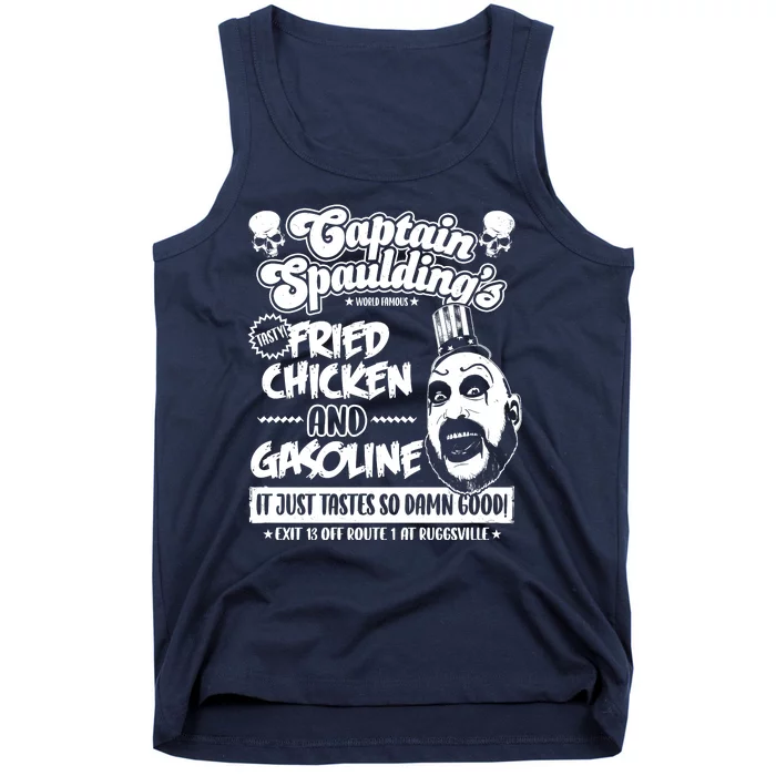 Funny Captain Spaulding's Fried Chicken And Gasoline Tank Top