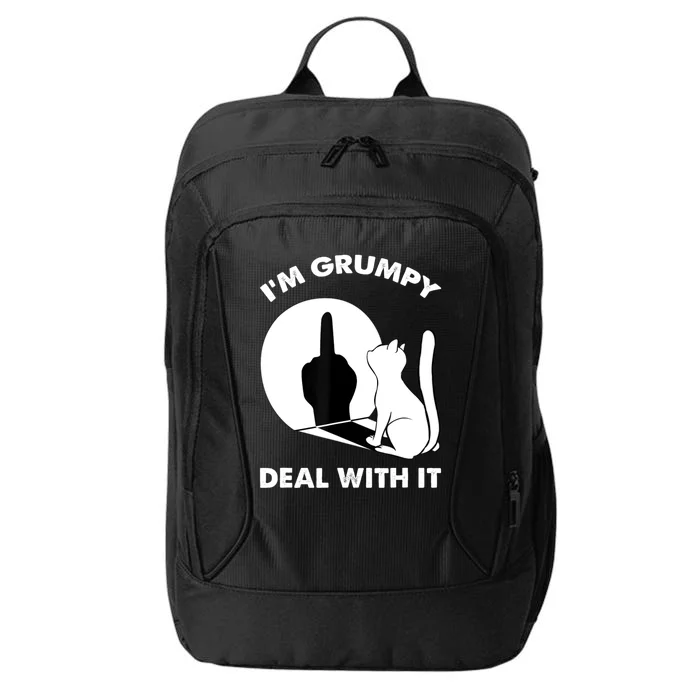 Funny Cat Shirts Cat Shadow IM Grumpy Deal With It City Backpack