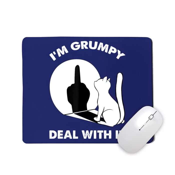 Funny Cat Shirts Cat Shadow IM Grumpy Deal With It Mousepad