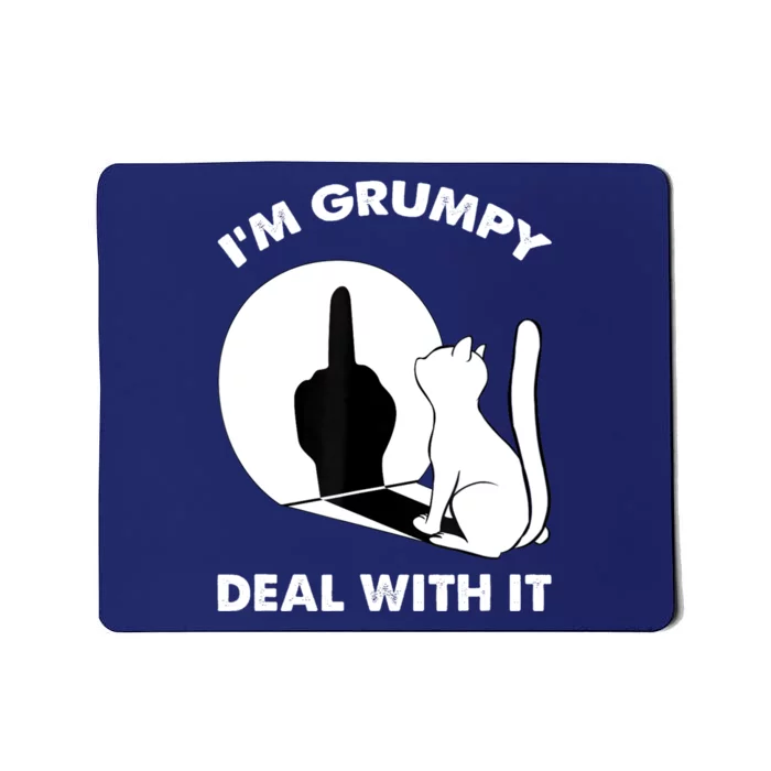 Funny Cat Shirts Cat Shadow IM Grumpy Deal With It Mousepad