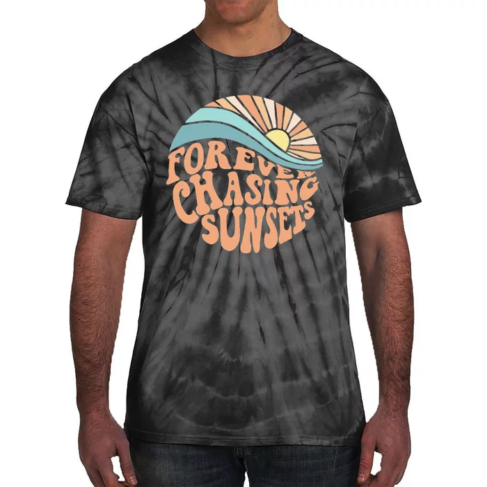 Forever Chasing Sunsets Both Side Print Tie-Dye T-Shirt