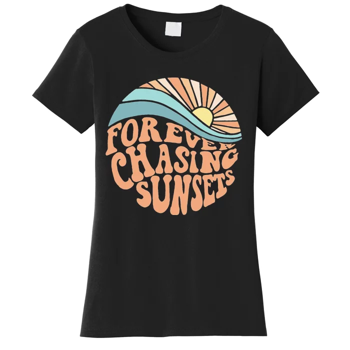 Forever Chasing Sunsets Both Side Print Women's T-Shirt