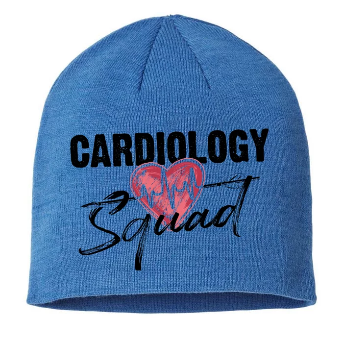 Funny Cardiology Squad Gift For Cardiovascular Technologists Gift 8 1/2in Sustainable Knit Beanie