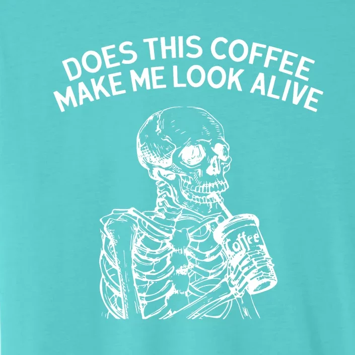 Funny Coffee Skeleton ChromaSoft Performance T-Shirt