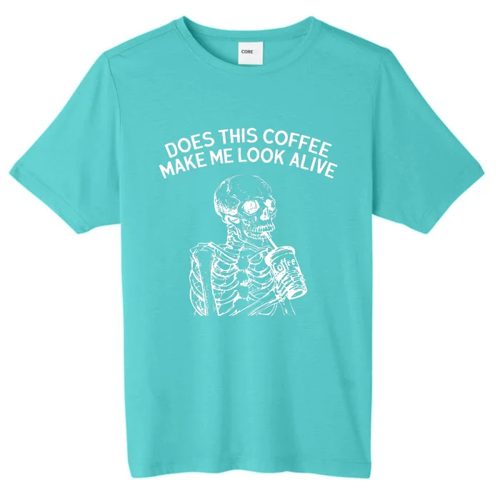 Funny Coffee Skeleton ChromaSoft Performance T-Shirt