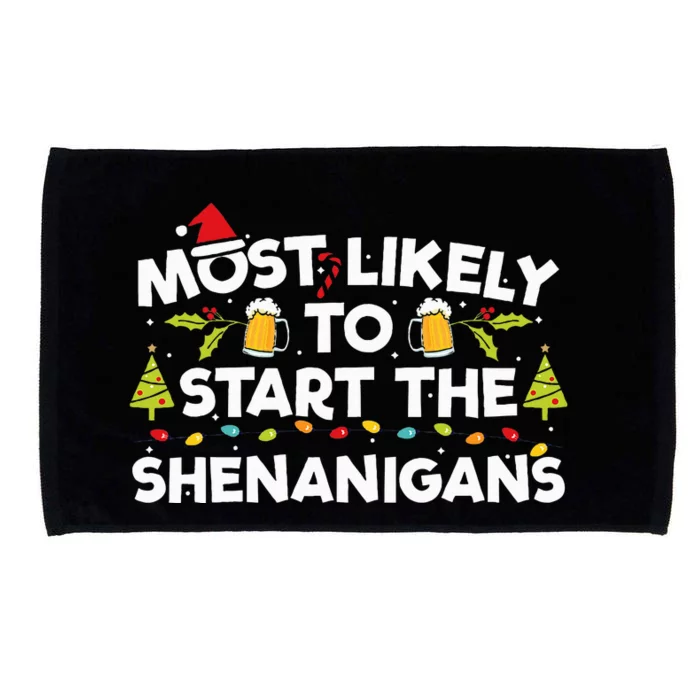 Family Christmas Shenanigans Hilarious and Unforgettable Microfiber Hand Towel